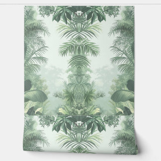 Papier Peint Jungle Tropicale Feuillage Vert Nature