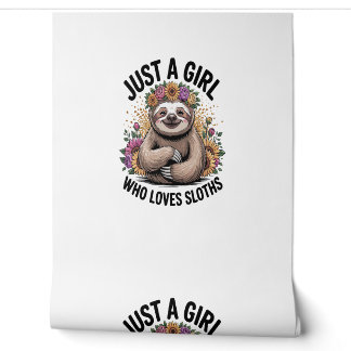 Papier Peint juste une fille qui aime les paresseux