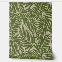 Kahanu Palms Hawaiian Faux Linen Texture - Olive