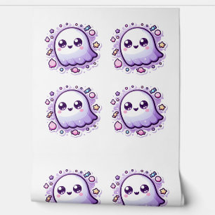 Papier peint Kawaii Ghost Cute Pastel Halloween