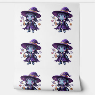 Papier Peint Kawaii Robot Witch Girl Cute Futuristic Witch Home