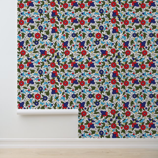 Papier Peint Khalil Hébron Céramique Moyen-Orient inspiré (Application)