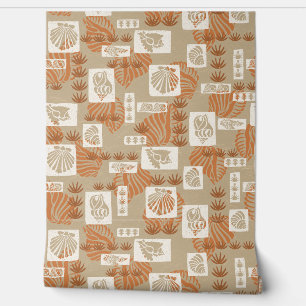 Papier Peint Kua Bay Hawaiian Undersea Coques - Khaki