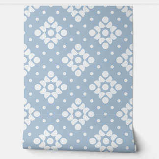 Papier Peint (L) 2502222B Retro Dotty Diamond Blue Background