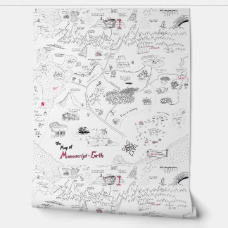 Papier Peint La carte de la Terre Manuscrit