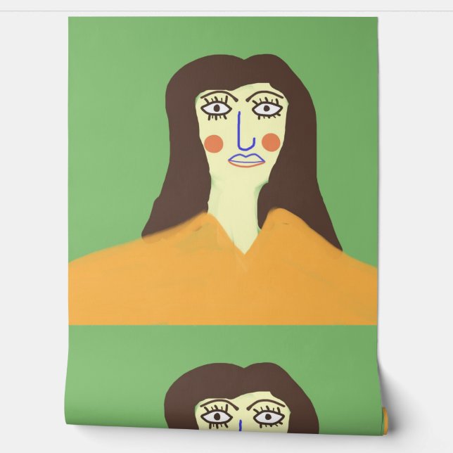 Papier Peint la femme art abstrait (Déroulement)