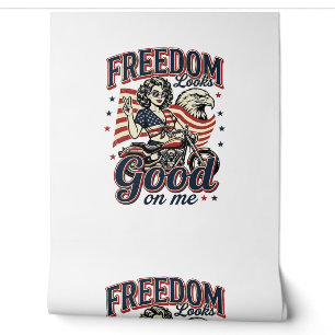 Papier Peint La liberté est belle Patriotique Vintage Aigle