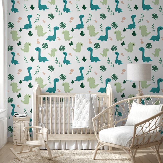 Papier Peint La Sérénité de l'Ère des Dinosaures (Enfants)
