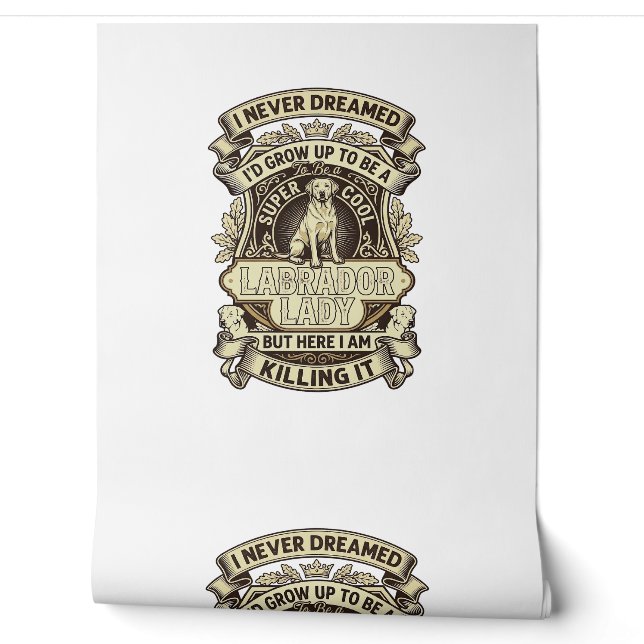 Papier Peint Labrador Lady Dog Crown Shield_1 (Déroulement)