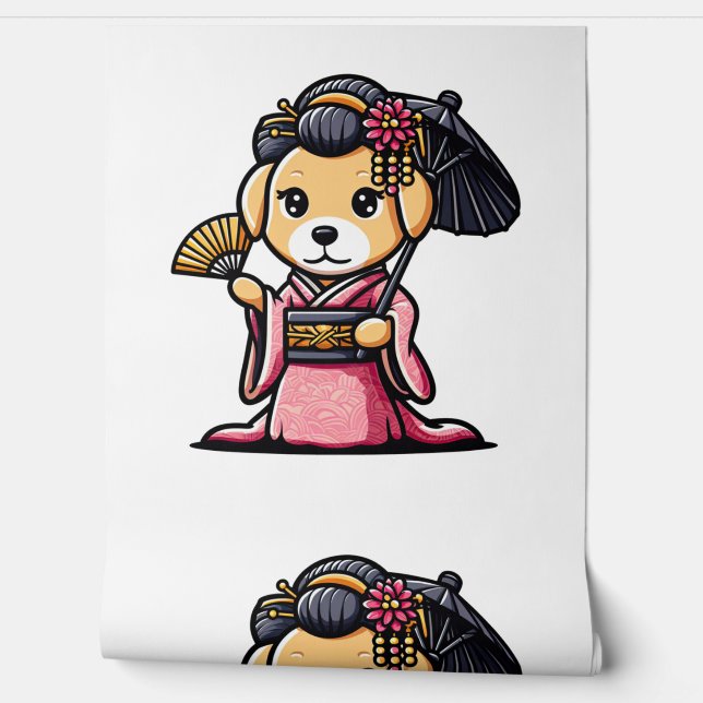 Papier Peint Labrador Retriever Chien Kimono (Déroulement)