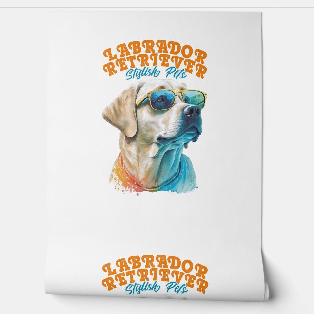 Papier Peint Labrador Retriever Stylish Animaux (Déroulement)