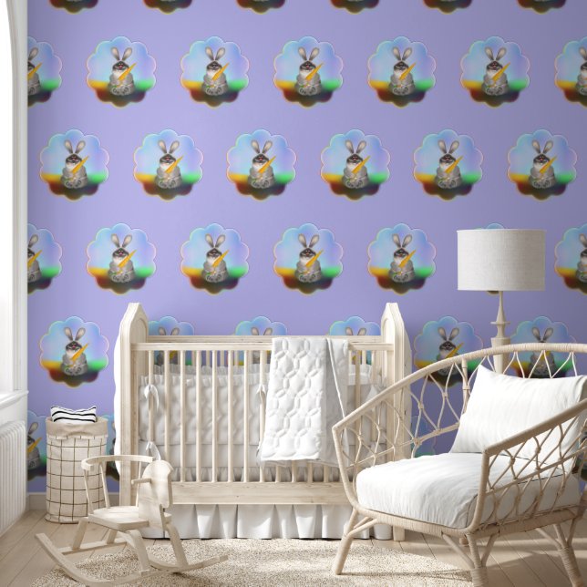 Papier Peint Lapin avec carotte (Enfants)
