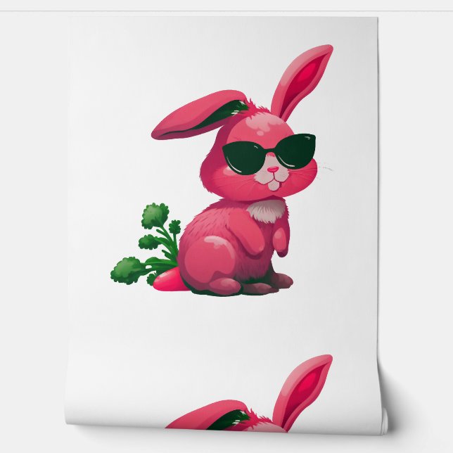Papier Peint Lapin de Pâques face cool Rabin de Pâques (Déroulement)