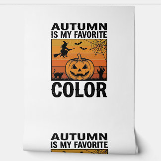Papier Peint L'automne est ma couleur préférée Halloween Citrou