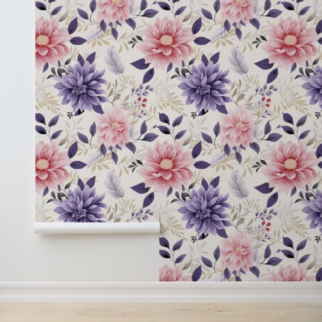 Papier Peint Lavande Dahlia Dream (Application)