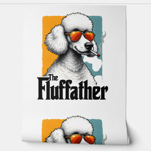 Papier Peint Le Fluffather Caniche Vintage Drôle de Chien Mafia
