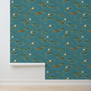 Papier Peint Le Motif blanc Lotus Alligator Waters