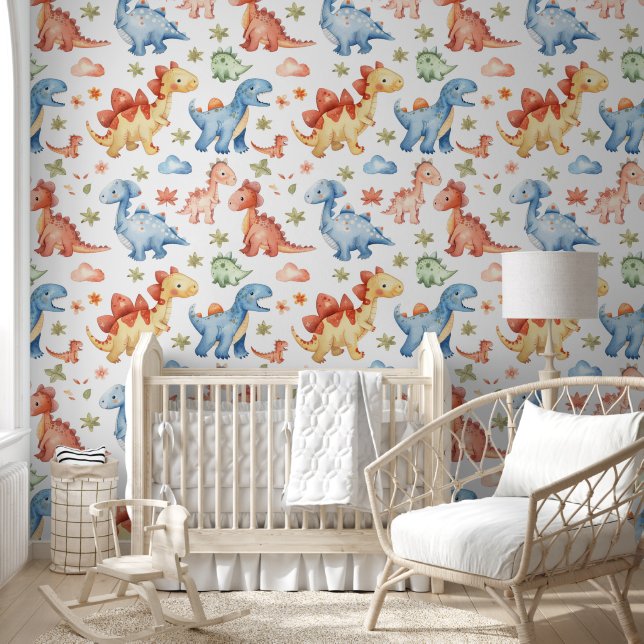 Papier Peint Le Motif de Baby Dino (Enfants)