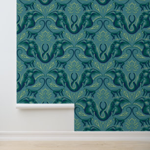 Papier Peint Le Motif de Tapisserie Safari Tranquille - Le Lotu