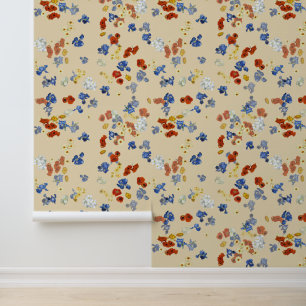 Papier Peint Le pavot de Van Gogh Iris Daisy Fleurs beige