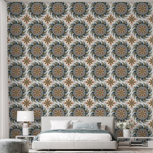 Papier Peint Le peintre Boho Mandala (Chambre à coucher)