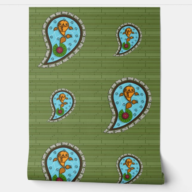 Papier Peint L'écaille du poisson rouge (Déroulement)