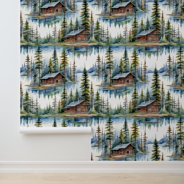 Papier Peint Les Cabines de journaux dans les bois de l'amoureu (Application)