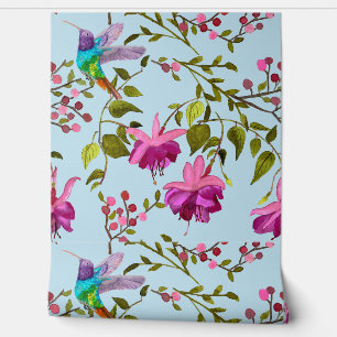 Papier Peint Les Colibris Vont À Fuchsia Bougainvillea