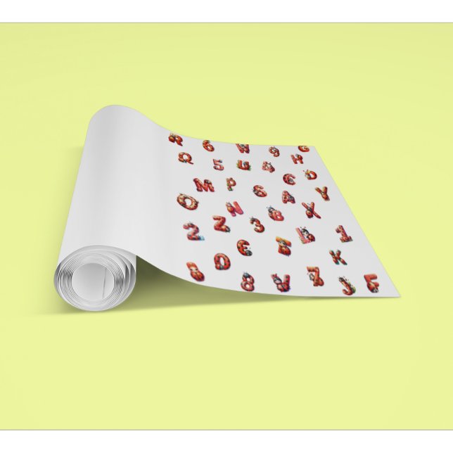 Papier Peint LETTRES MIEUX LACYBUS Numéros Aquarelle Motif (Créateur téléchargé)