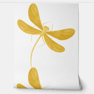Papier Peint libellule jaune