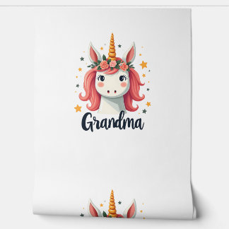 Papier Peint Licorne Fleurie Couronne Magique Mignonne Mamie Vi