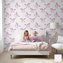 Licorne Rose de Dessin Animé Mignonne