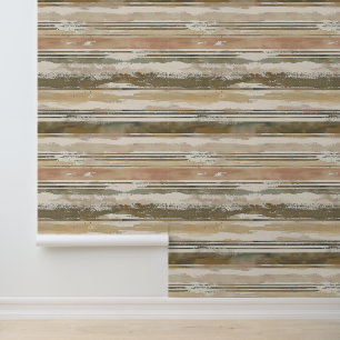 Papier Peint Lignes artistiques croisées horizontales encre cou