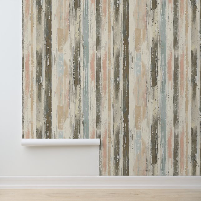 Papier Peint Lignes artistiques croisées verticales encre de co (Application)