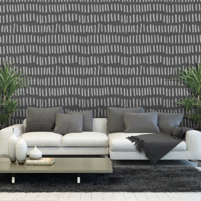 Papier Peint Lignes de trait gris vertical (Créateur téléchargé)