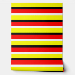 Papier Peint Lignes horizontales de bandes jaunes rouges