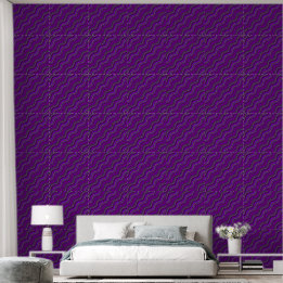 Papier Peint Lignes ondulées violettes psychédéliques