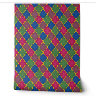 Papier Peint Lilac Lattice marocain géométrique