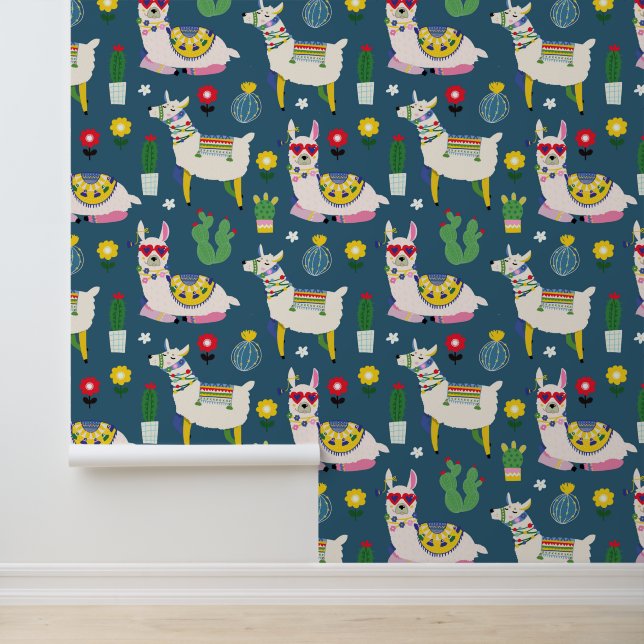 Papier Peint Llamas En Lunettes De Soleil Motif (Application)