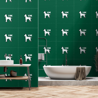 Papier Peint Logo de chien Dk Green White chien animal