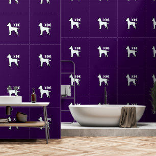 Papier Peint Logo du chien animal de compagnie blanc pourpre