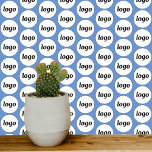 Papier Peint Logo Motif Business Blue<br><div class="desc">Papier peint motif logo simple et moderne pour votre entreprise. Remplacez le logo par le vôtre. Parfait pour votre bureau,  magasin ou local,  ou pour servir de toile de fond pour un salon professionnel ou un événement promotionnel. Minimaliste et professionnel.</div>