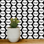 Papier Peint Logo Motif Entreprise Promotion Noir<br><div class="desc">Papier peint motif logo simple et moderne pour votre entreprise. Remplacez le logo par le vôtre. Parfait pour votre bureau,  magasin ou local,  ou pour servir de toile de fond pour un salon professionnel ou un événement promotionnel. Minimaliste et professionnel.</div>