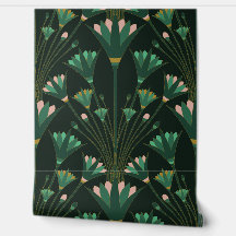 Lotus Art Déco - Lotus à coquilles - Vert émeraude