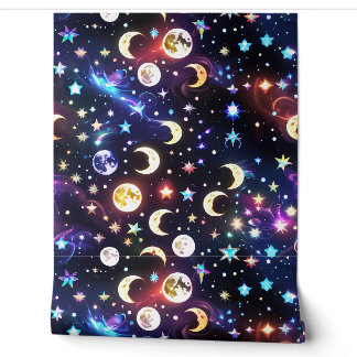 Papier peint - Lune céleste en moonstone opale de 