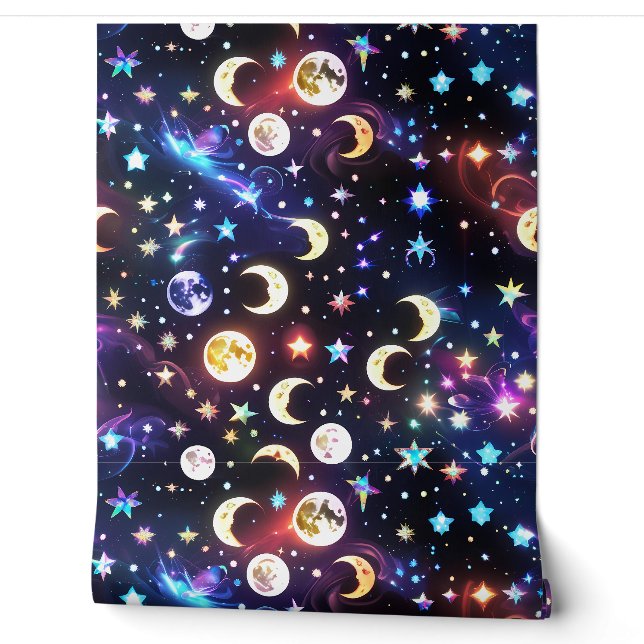 Papier peint - Lune céleste en moonstone opale de  (Déroulement)