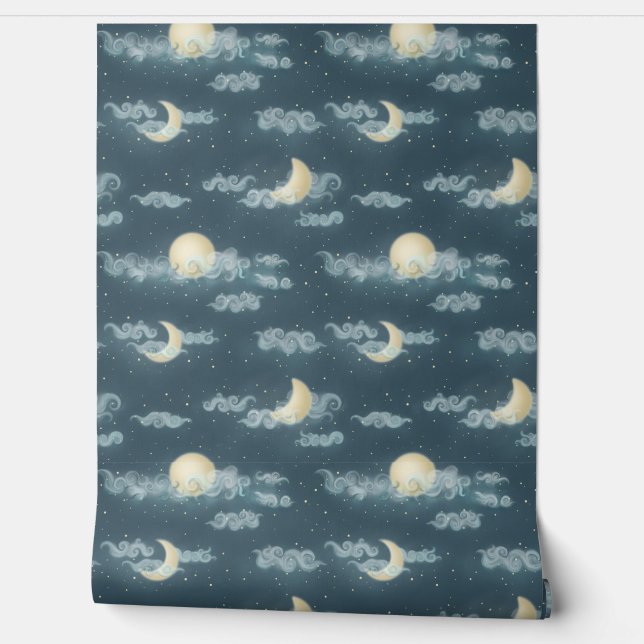 Papier Peint Lune (petite échelle) (Déroulement)