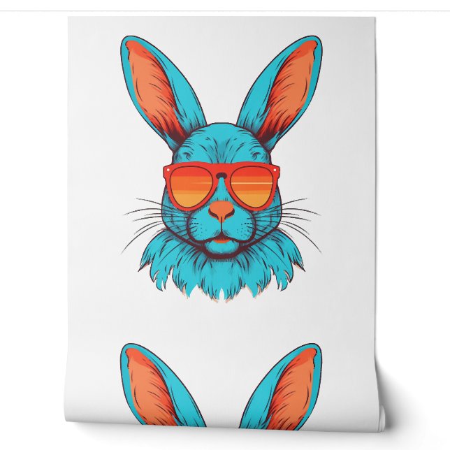 Papier Peint Lunettes De Soleil cool Pour Lapin De Pâques (Déroulement)