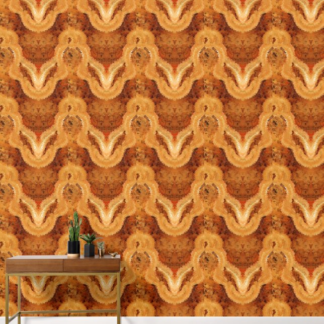 Papier Peint Luxe Faux Burled Wood (Couloir)