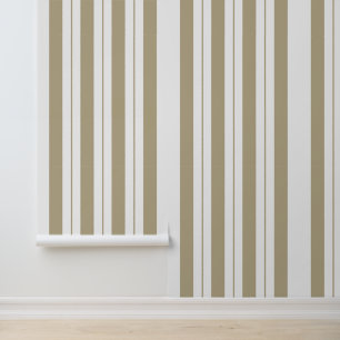 Papier Peint Luxe moderne Gold White Stripes Motif